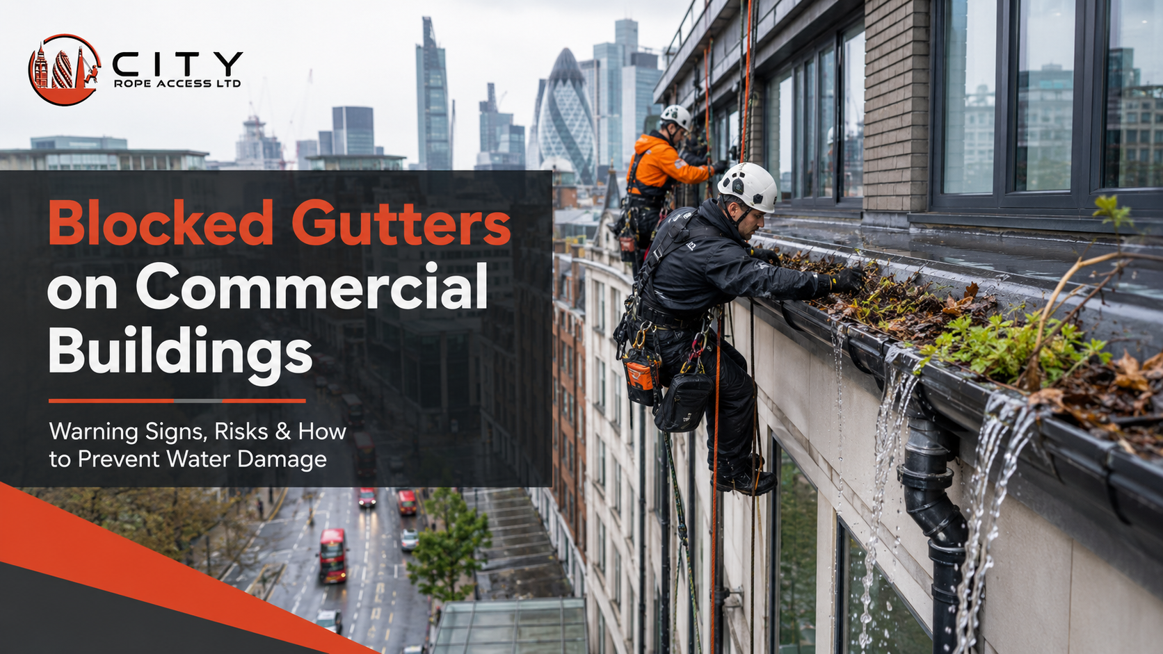 Blocked Gutters on Commercial Buildings - Warning Signs, Risks & How to Prevent Water Damage