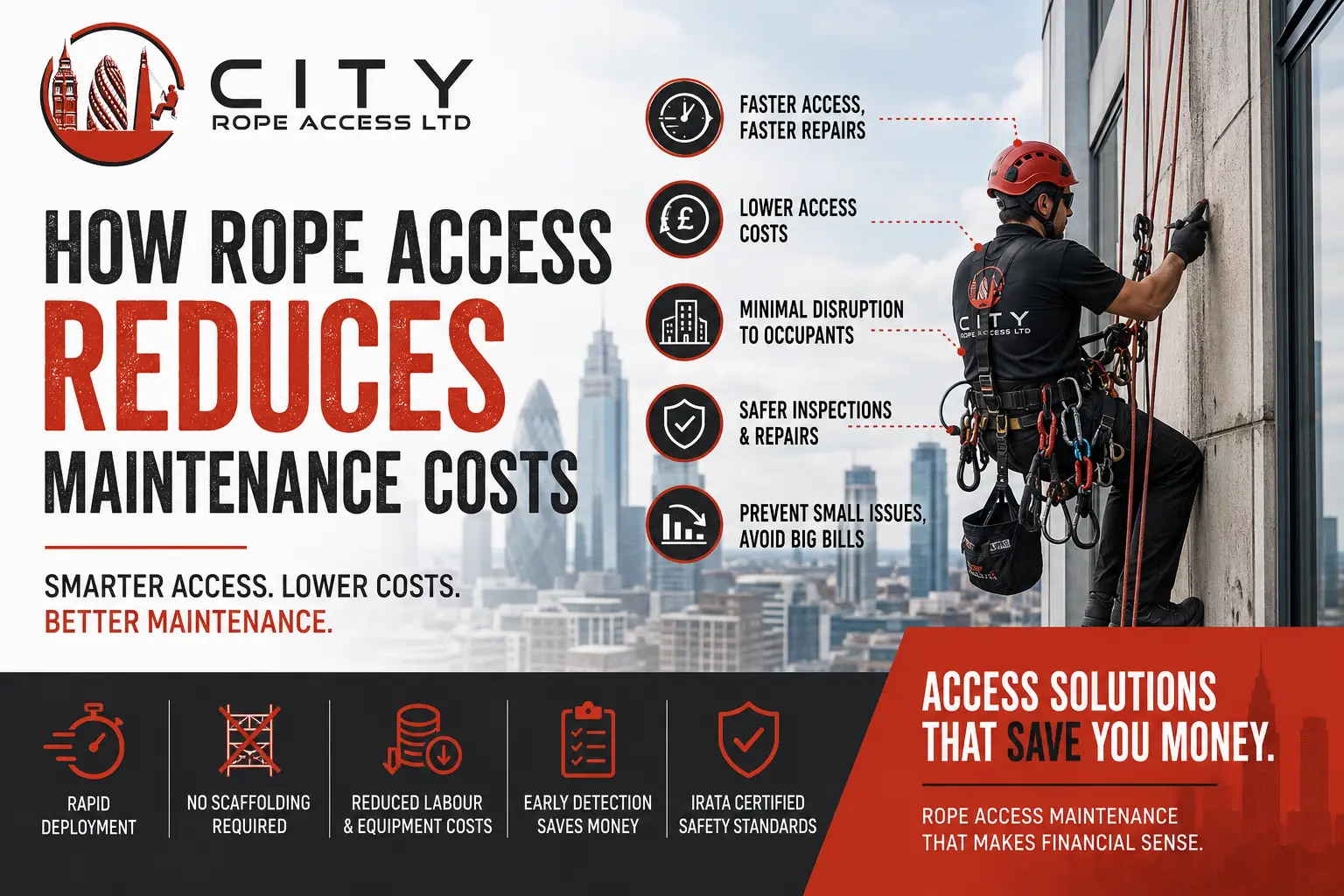 How Rope Access Reduces Maintenance Costs for Commercial Buildings