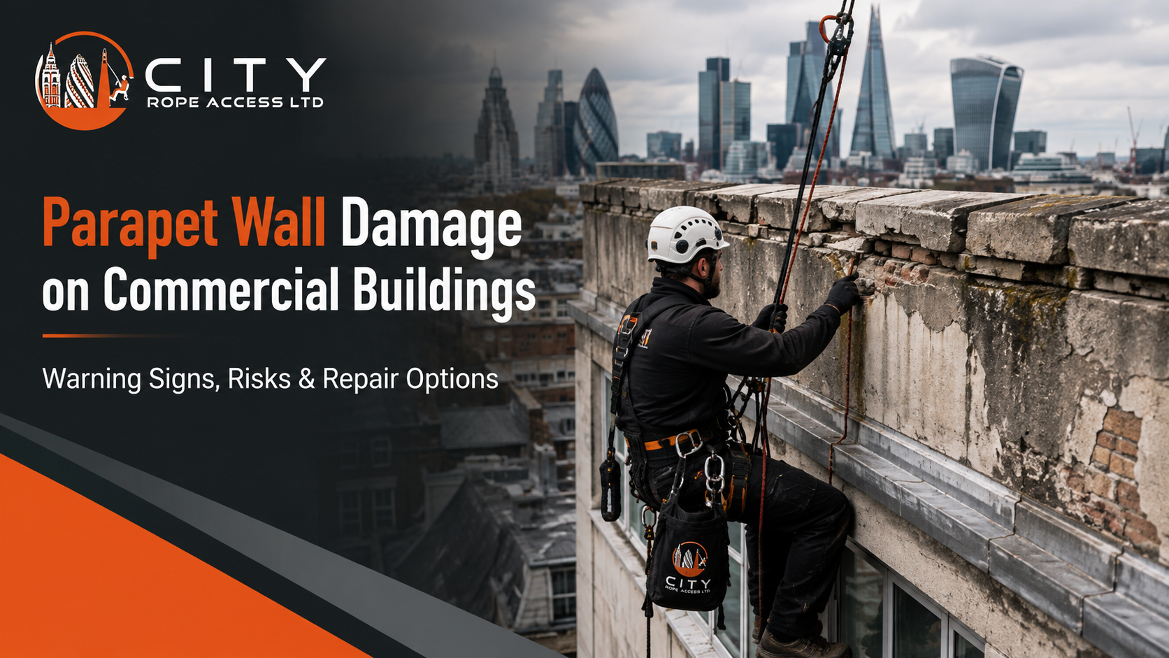Parapet Wall Damage on Commercial Buildings - Common Defects, Warning Signs & Repair Options