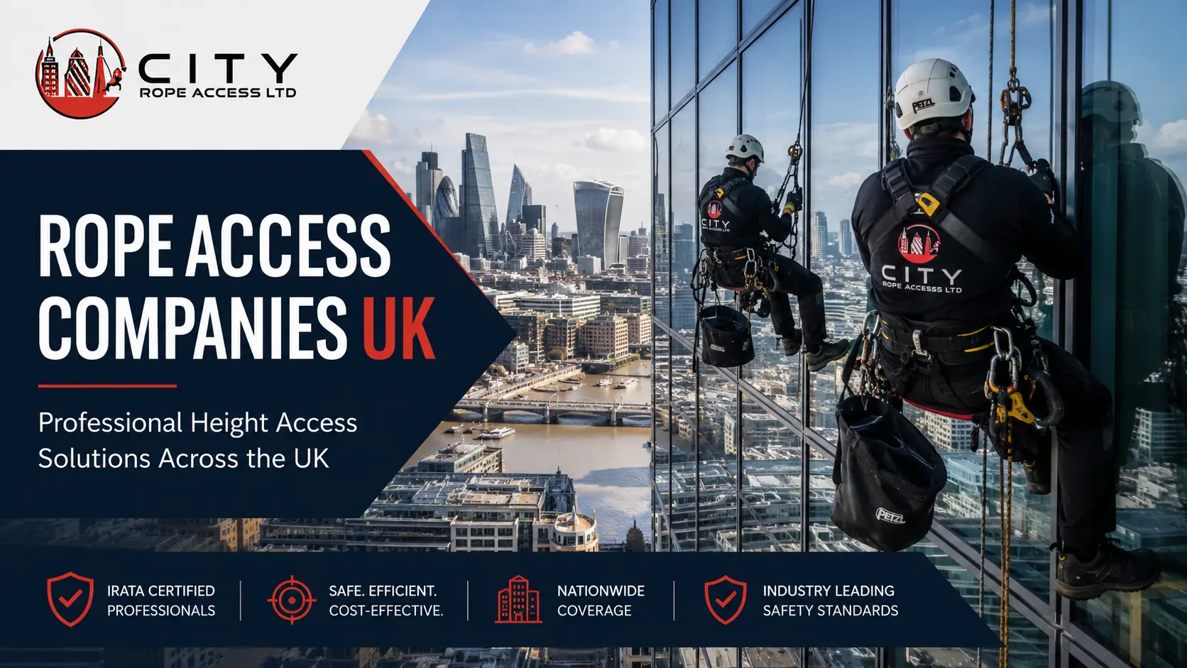 rope access companies uk performing high-rise building maintenance